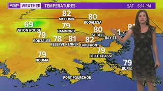 A Saturday night cold front makes it sunny and less humid Sunday