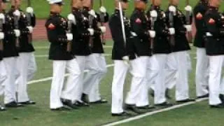 2010-5-8 US Marine Silent Drill Team - Marine Week Boston = Hail storm!!