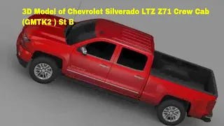 3D Model of Chevrolet Silverado LTZ Z71 Crew Cab (GMTK2 ) St B Review