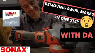 Remove Swirl Marks in one easy step with a dual action and  SONAX EXCUT 05-05