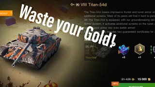 Now in WoT Blitz Store: Titan 54-d