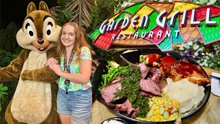 Eating at Epcot's Garden Grill after Run Disney! Disney Character Dining Vlog | Walt Disney World