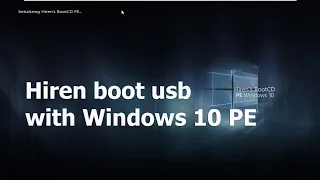 How to create hiren boot usb windows 10 PE NEW