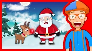 Christmas Songs for Kids with Blippi | Rudolph the Red Nosed Reindeer