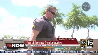 Off-duty security guard saves girl from being kidnapped