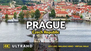 4K Прага ❤️ Чехия. Прогуляйтесь по Карлову мосту и Старому городу в центре.