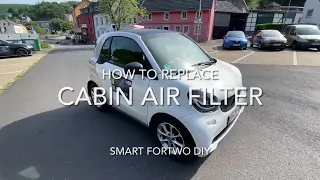 Smart ForTwo How To Replace The Cabin Air Filter, Breath Of Fresh Air! Easy Instructions DIY