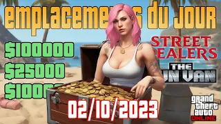 GTA Online - Emplacement des coffres, épave, malles, dealers, caches, Gun Van (02/10/23)