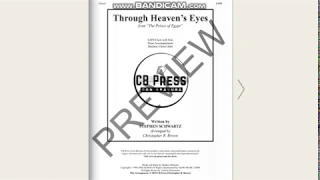 Through Heaven's Eyes (Prince of Egypt) Stephen Schwartz [Sheet Music]