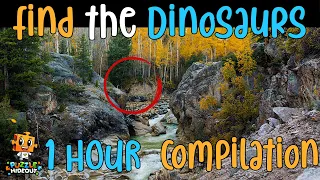 Find the Hidden Dinosaurs #1-#12 |  Hidden Animals Optical Illusions | Dinosaur Puzzle Compilation