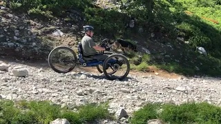 Jeetrike rock crawling down a ski slope