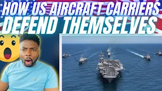 🇬🇧BRIT Reacts To HOW US AIRCRAFT CARRIERS DEFEND THEMSELVES WHEN SURROUNDED!