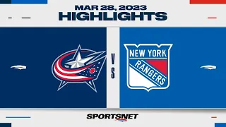 NHL Highlights | Blue Jackets vs. Rangers - March 28, 2023