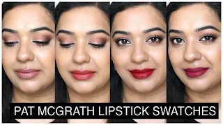 My Pat McGrath Lipstick Collection | Swatches on Pigmented Lips and Indian Skintone