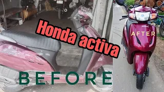 Honda activa restoration# full body paint# old model converted to 5G