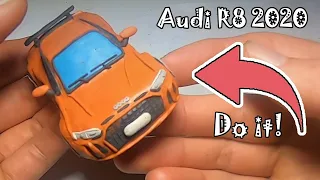 MAKING Audi R8 2020 from clay in 5 MINUTES!🚗