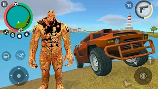 Giant Stone-man Flying Private Airplane Helicopter & Army Monster Truck Simulator - Android Gameplay