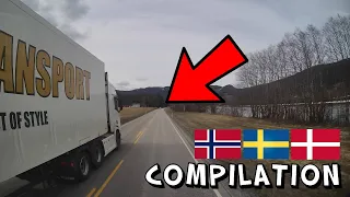 Truck Driver Overtakes Dangerously towards oncoming traffic!! + More!
