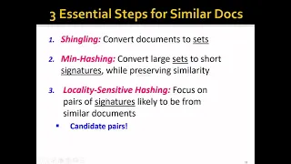 Week 3: Locality Sensitive Hashing - Part 1: Introduction and Shingling