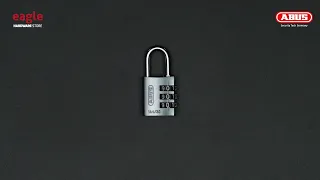 [96] ABUS 144/30 30mm Big Dial Aluminium Combination Padlock with resettable code - Titanium (EAGLE)