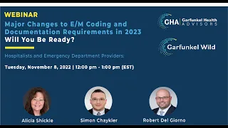 Webinar | Major Changes to E/M Coding and Documentation Requirements in 2023 – Hospitalists