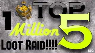 Clash of Clans Top 5 Loot Raids - OVER 1 MILLION LOOT RAID!