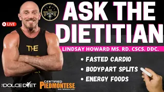 ASK THE DIETITIAN 7: Fasted Cardio | Best Body Part Split | Foods to Boost Energy