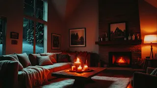 Cozy  living room, relax with jazz music and watch the snow fall in front of you