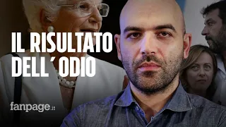 Roberto Saviano: ”Salvini, Meloni ci fate schifo: la scorta a Liliana Segre è colpa vostra”