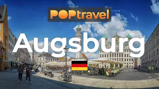 Walking in AUGSBURG / Germany 🇩🇪- Central City and Fuggerei - 4K 60fps (UHD)