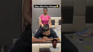 Massage Time 😋🙈 #funny #comedy #youtubeshorts #massage #husbandwifecomedy