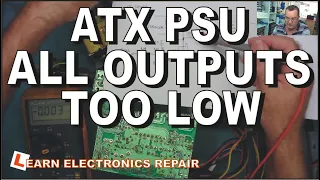ATX PSU All Output Voltages Too Low.  Feedback Circuit Diagnosis. LER #108