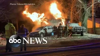 4 bodies recovered from massive house fire in Indiana: Police