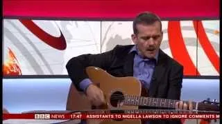 Colonel Chris Hadfield - Space Oddity (live & unplugged) on BBC News 24 (12/12/13)