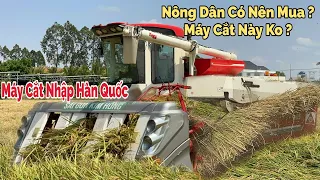 Demonstration of Rice Cutting Machine Imported from Korea