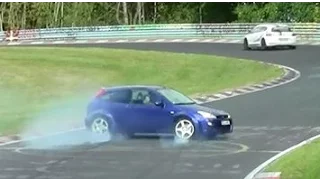 Ford Focus RS SPIN Mistake Nordschleife Nürburgring Touristenfahrten 04.10.2015