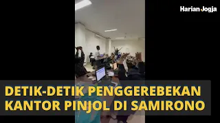 Detik-detik polisi gerebek kantor pinjol di Sleman | Sebanyak 83 debt collector diperiksa