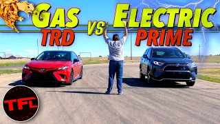 No Way! What's Quicker in a Drag Race the Toyota Camry TRD or the New Best-Selling Toyota RAV4?