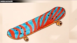 How to draw a skateboard