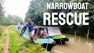 Electric Narrowboat Rescued by Diesel Narrowboat after Power Failure! Ep.176