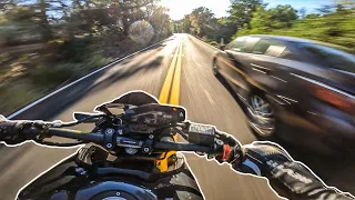 Fast Spirited Riding Fz09/Mt09 | PURE SOUND | 4K | Freeway, Twisties, Wheelies - (Pt 1)