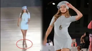 Gigi Hadid No Shoes, No Problem Walks Runway Barefoot After Wardrobe Malfunction