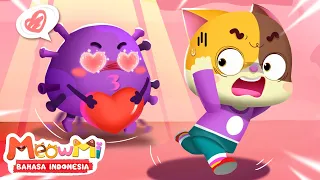 Mimi Menerima Surat Cinta dari Kuman | Lagu Kebiasaan Baik | MeowMi Family Show Bahasa Indonesia