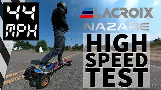 Electric Skateboard - 44 mph -High Speed Test - Lacroix Nazaré - ESK8 - Eskate