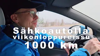 Sähköautolla viikonloppureissu 1000 km