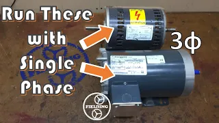 Three Ways To Run A Three Phase Motor On Single Phase, And the Pro's and Con's of Each Method #065