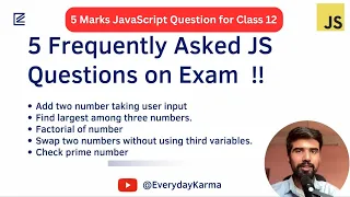 5 Marks Fix - Javascript Tutorial in Nepali | Class 12 Computer Questions 2081 @EverydayKarma