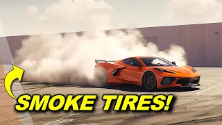 How to Do Donuts & Burn Rubber in a C8 Corvette!