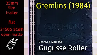 Gremlins (1984) 35mm film trailer teaser, flat open matte, 2160p