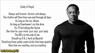 Dr. Dre - Puffin’ on Blunts and Drankin’ Tanqueray ft. The Lady of Rage & Tha Dogg Pound (Lyrics)